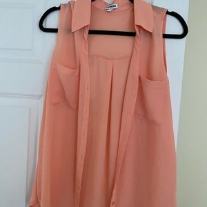 Express blouse tank peach color